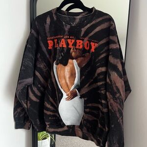 PLAYBOY Gray and Black Logo Shirt